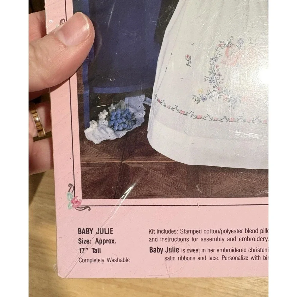 Bucilla 63687 Baby Julie Pillowcase‎ Doll Kit Special Edition Sealed Vintage NOS